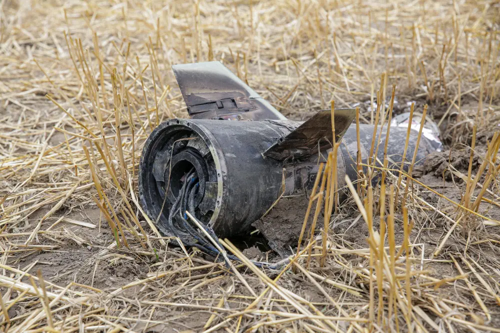 Projectile debris found in an open field at Makhanwindi village, in Amritsar | ANI