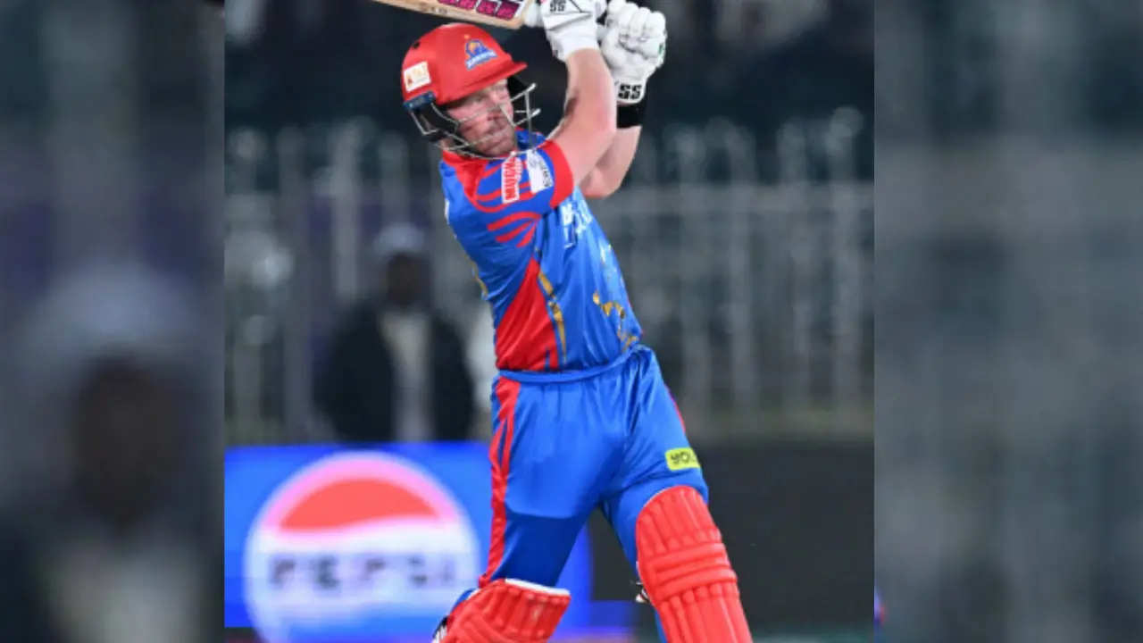 Karachi Kings' Tim Seifert plays a shot during the Pakistan Super League (PSL) Twenty20 cricket match. | Photo: AFP
