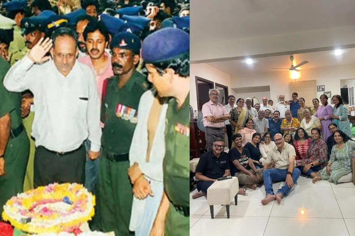 Lt Col (Retd) PKPV Panicker paying his final respects to his son, Captain Vikram-Visual from Rotary Club meeting held at Panicker's residence | Photos: Mathrubhumi