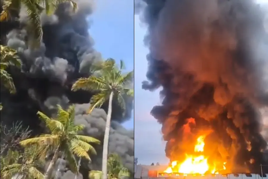 Massive fire breaks out at oil storage godown near Bengaluru