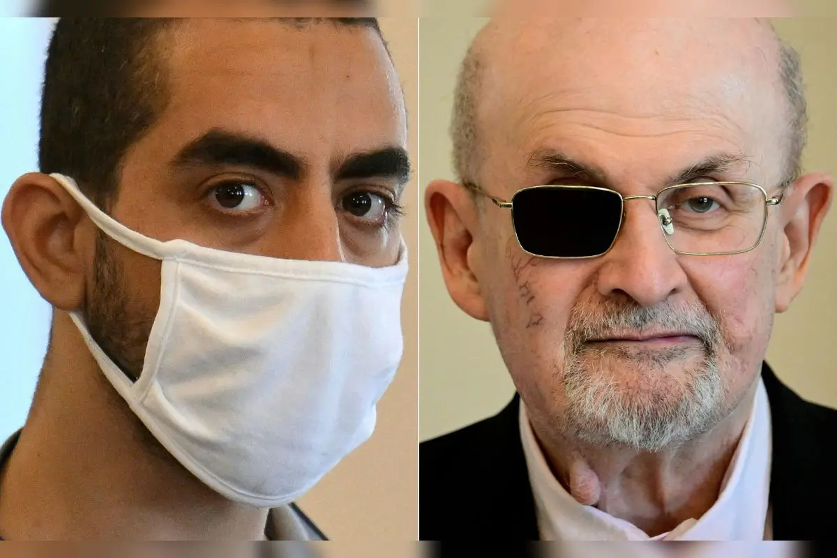 Hadi Matar and Salman Rushdie | File photo: AFP
