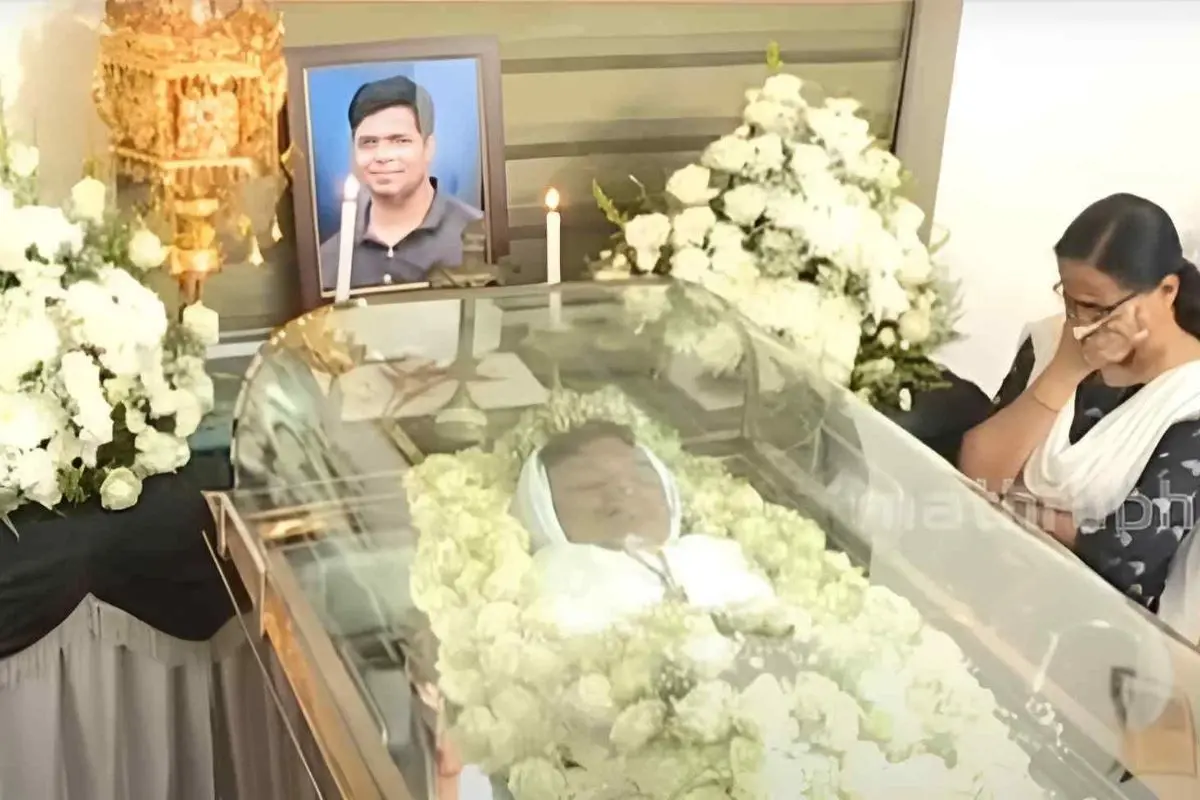 When Ivin Jijo's body was placed for public viewing.