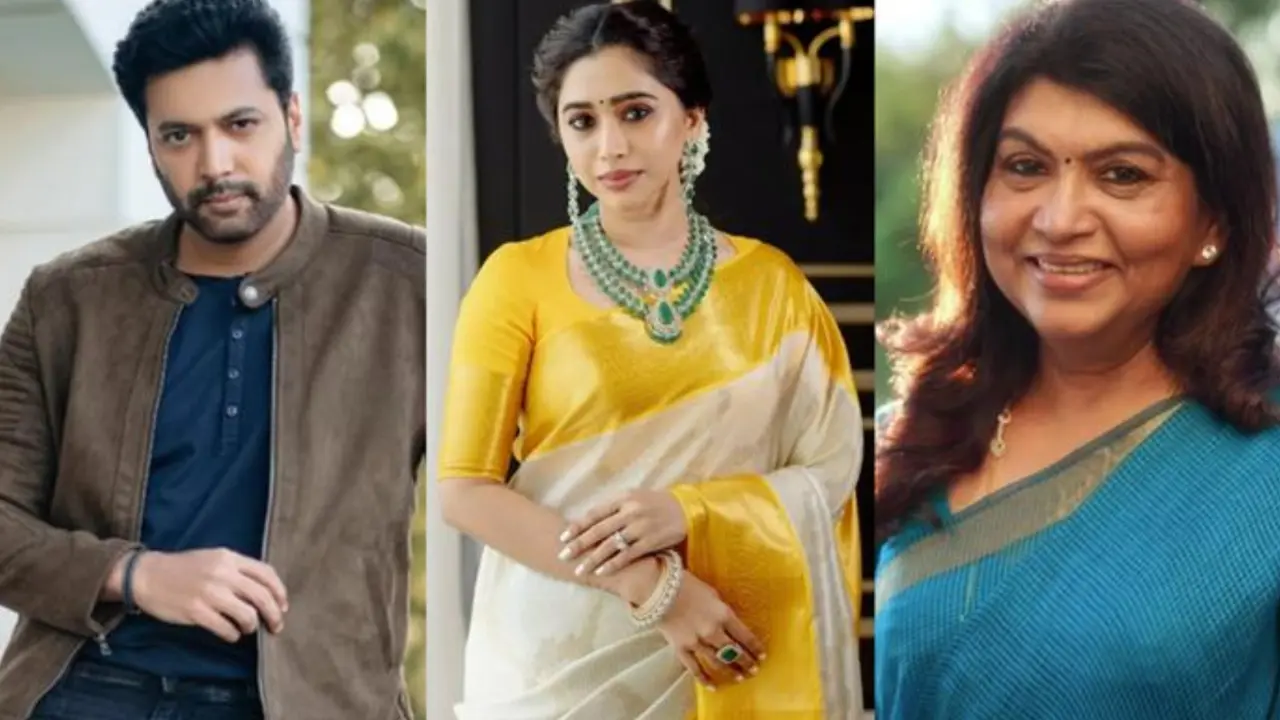 From (L) Ravi Mohan, Aarti Ravi and Sujatha Vijayakumar | Photos: Instagram