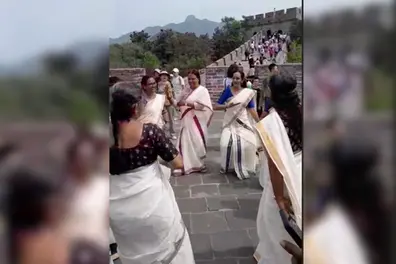 ‘We wanted an unforgettable memory’: Malayali women perform Thiruvathira on Great Wall of China
