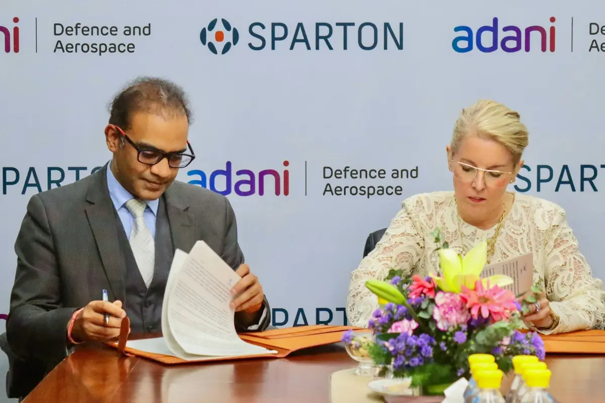 Adani Defence and Aerospace sign a binding collaboration agreement with Sparton (DeLeon Springs LLC). | Photo: ANI