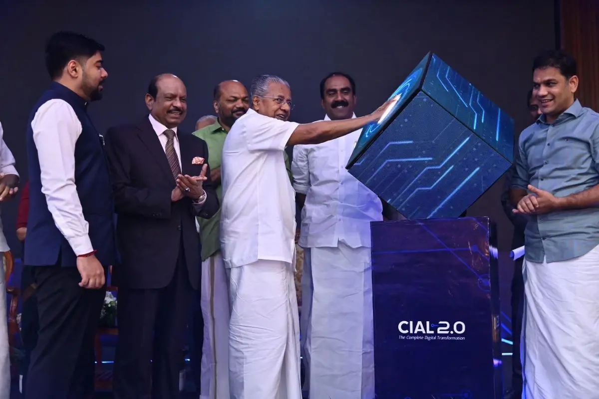 Chief Minister Pinarayi Vijayan at the launch of CIAL 2.0 project | Photo: FB/Pinarayi Vijayan