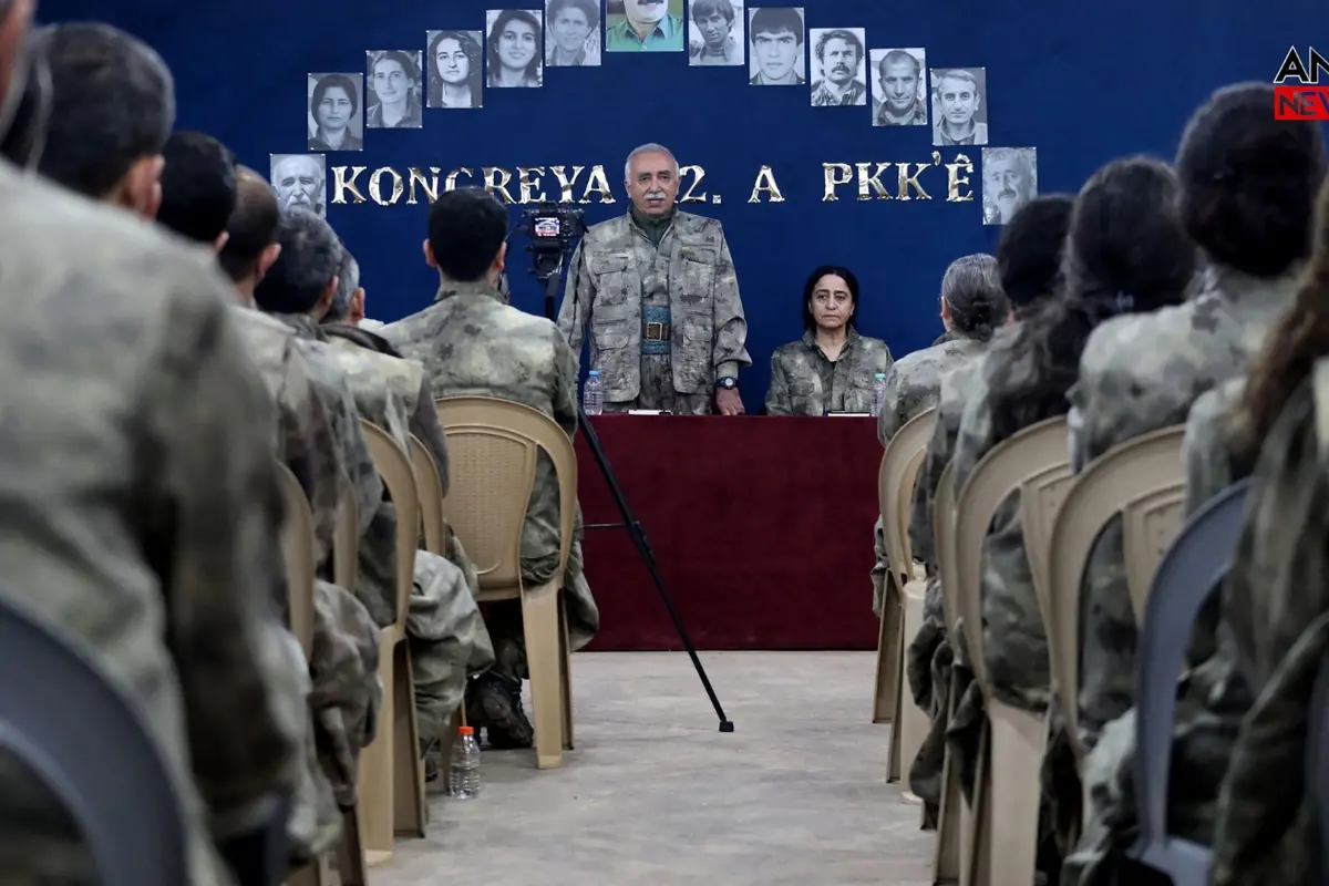 The Head of the PKK (Kurdistan Workers' Party) Murat Karay lan announces the dissolution of the PKK party. | File photo: AFP