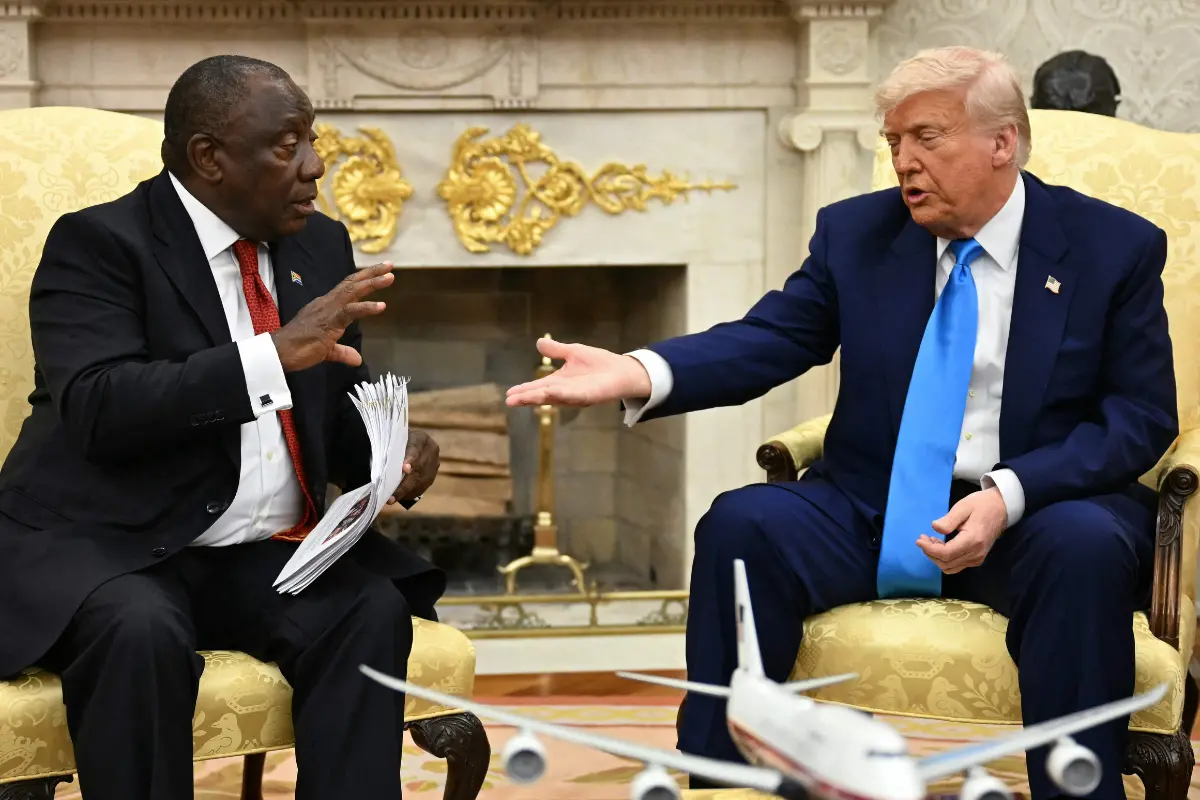 US President Donald Trump,  South African President Cyril Ramaphosa | Photo: AFP