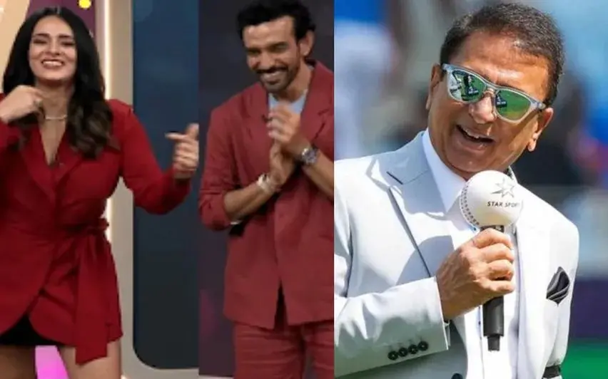 Mayanti Langer and Robin Uthappa, Sunil Gavaskar