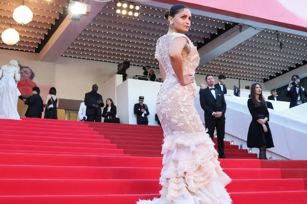 Alia Bhatt arrives for the screening of the film 'The Mastermind' at the 78th edition of the Cannes Film Festival in Cannes, southern France | AFP