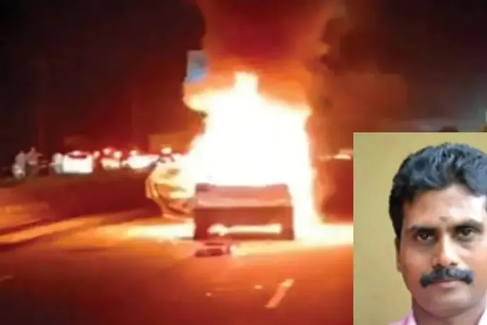 Twins born after 18 years rescued just before car bursts into flames in Thrissur; Family in shock