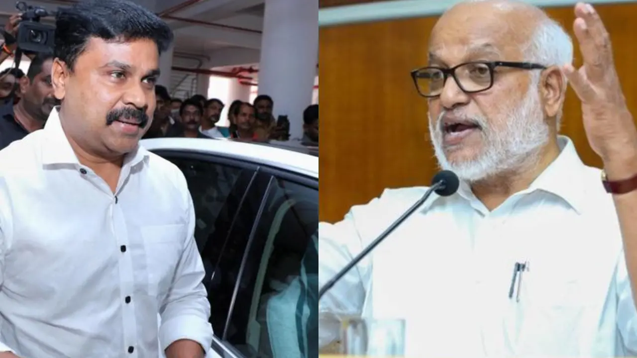 From (L) Dileep and CPM general secretary M.A. Baby | File Photos: MBI