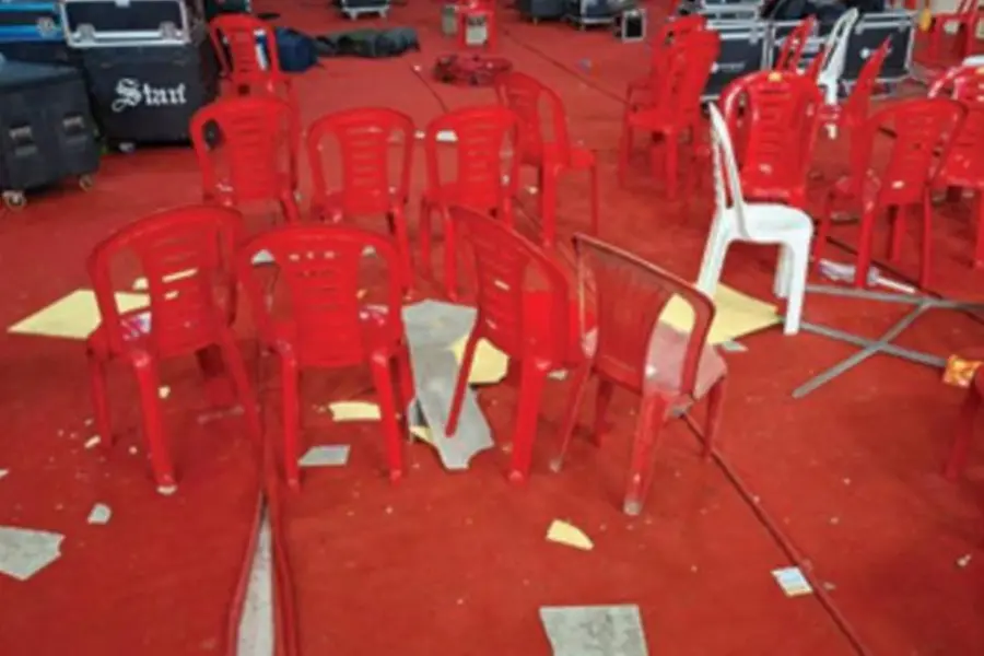 Four injured as gypsum ceiling collapses at dance event organised by television channel in Kochi