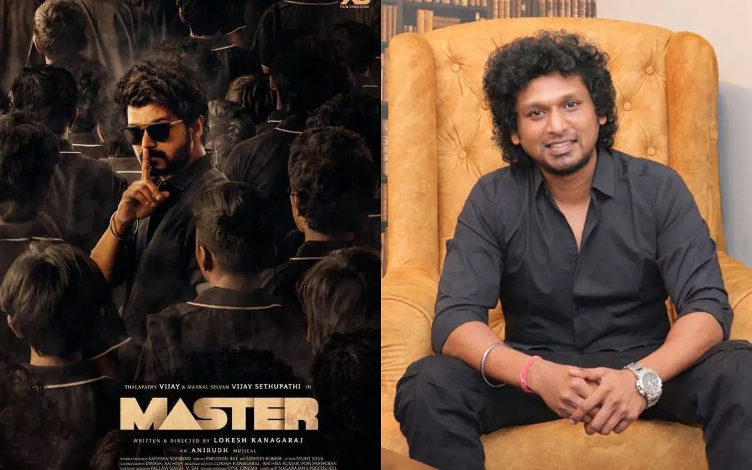 മാസ്റ്റര്‍ ചിത്രത്തില്‍ വിജയ്, സംവിധായകന്‍ ലോകേഷ് കനകരാജ്‌