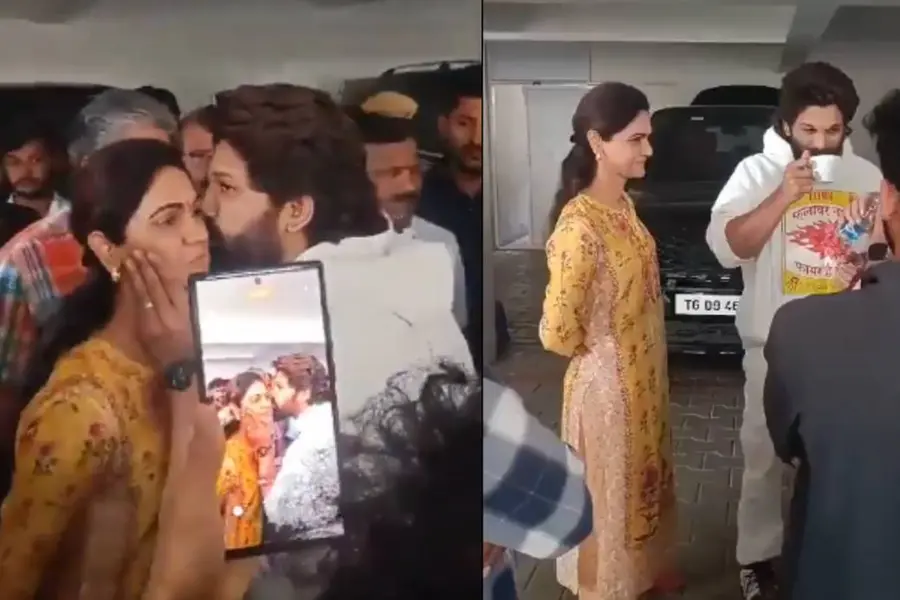 അറസ്റ്റിനിടെ ഭാര്യയെ ചുംബിച്ച് അല്ലു അര്‍ജുന്‍, പോലീസ് കിടപ്പുമുറിയില്‍ വന്നത് തെറ്റെന്ന് താരം