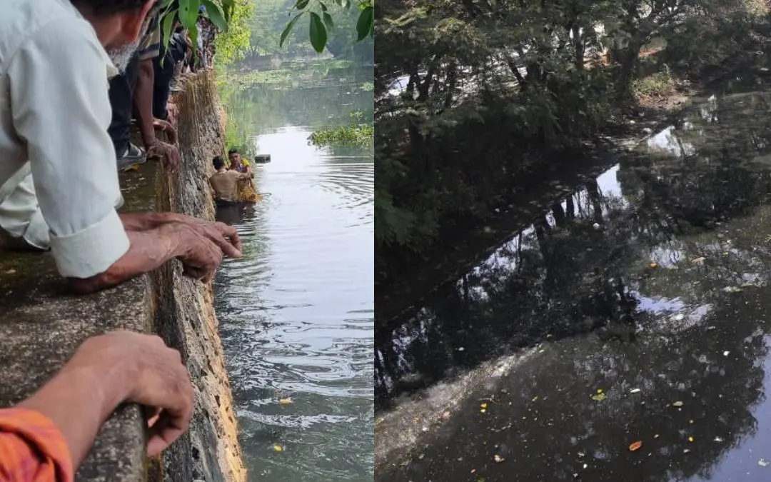 മൃതദേഹം പുറത്തേക്കെടുക്കുന്നു