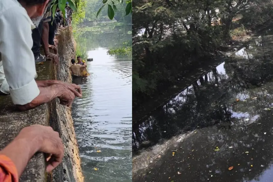 കോഴിക്കോട് കനോലി കനാലിലൂടെ ഒഴുകിനടന്ന സ്ത്രീയുടെ മൃതദേഹം, പോലീസ് കരയ്ക്കെത്തിച്ചു
