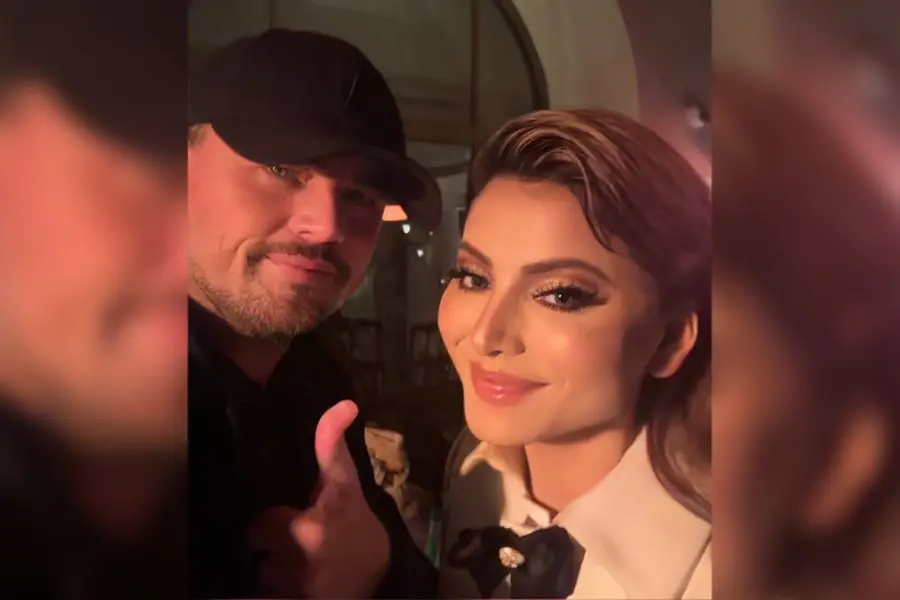 urvashi rautela at cannes with Leonardo DiCaprio
