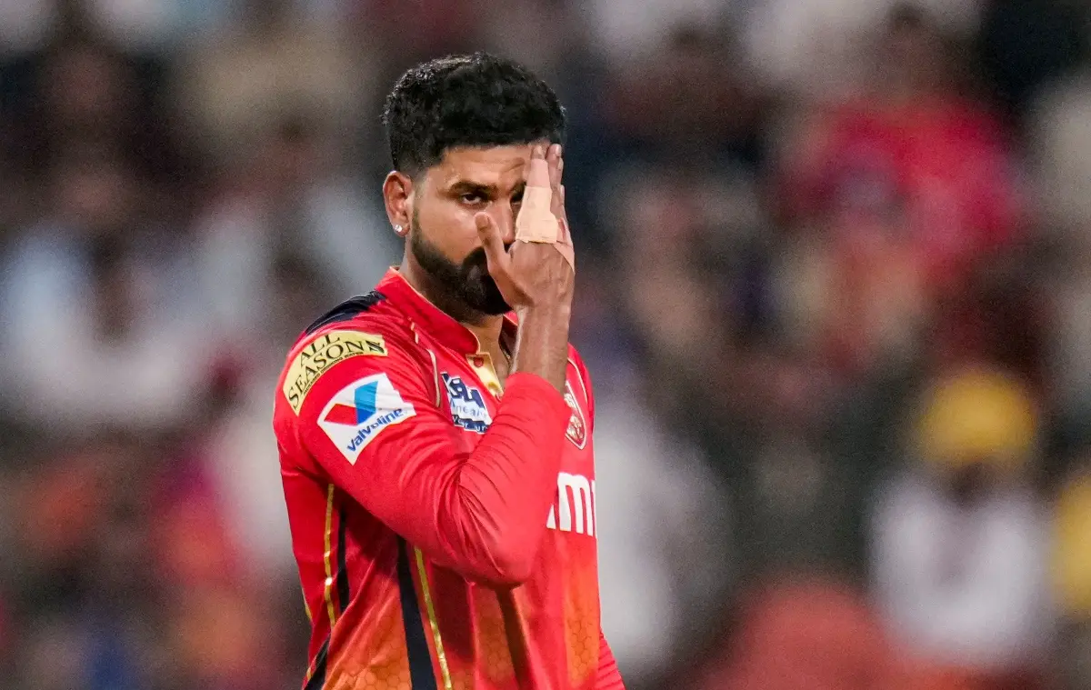 Punjab Kings' captain Shreyas Iyer reacts during the Indian Premier League (IPL) 2025 Qualifier 1 cricket match between Punjab Kings and Royal Challengers Bengaluru in New Chandigarh. | Photo: PTI