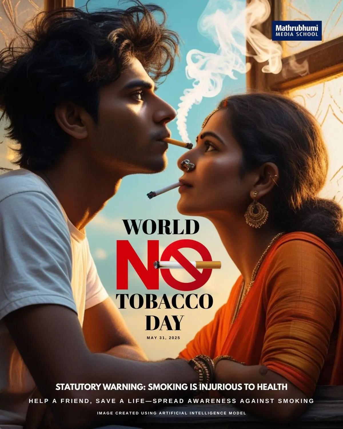 tobacco ai World No Tobacco Day: A generative AI poster for tobacco-free future