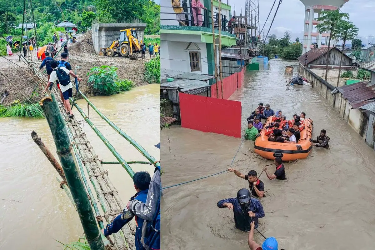 Torrential rain triggers floods in Manipur: Over 3,800 affected, 800  rescued in Imphal