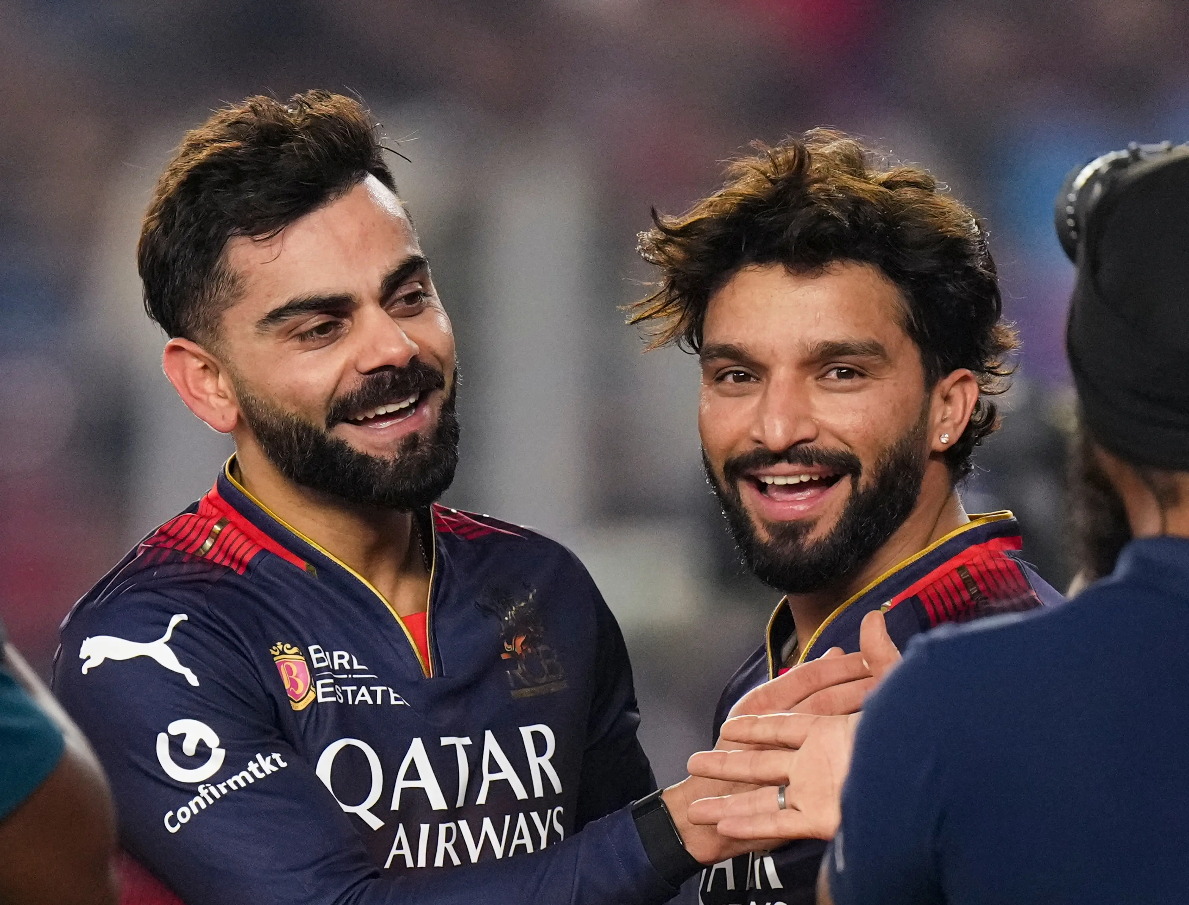 Royal Challengers Bengaluru's captain Rajat Patidar and Virat Kohli celebrate after winning the IPL final between Royal Challengers Bengaluru and Punjab Kings | Photo: PTI