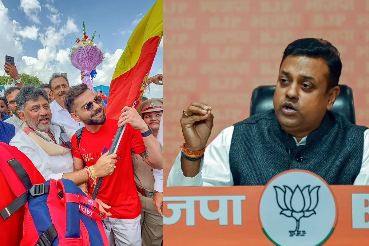 Deputy CM DK Shivakumar and Virat Kohli, Sambit Patra