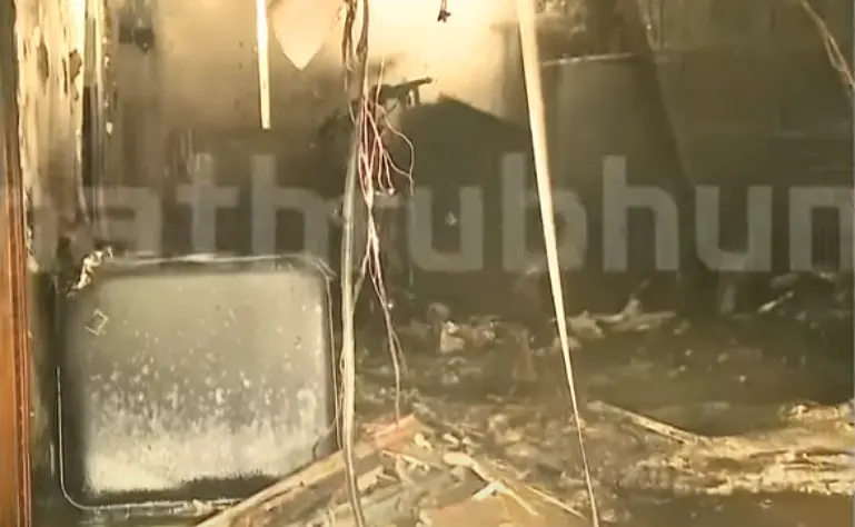 Showroom damaged in the fire
