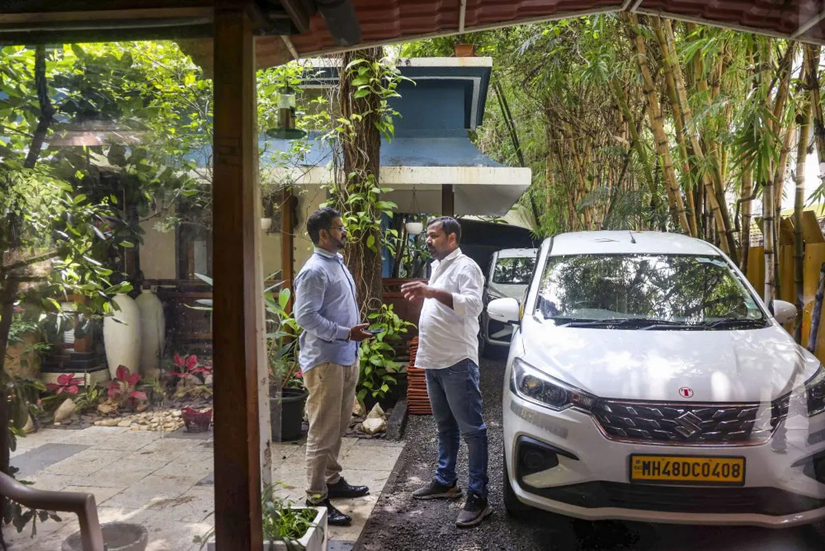 File photo shows officials during searches conducted by the Enforcement Directorate (ED) at the premises of actor Dino Morea, at Bandra (West) area, in Mumbai, Maharashtra, Friday, June 6