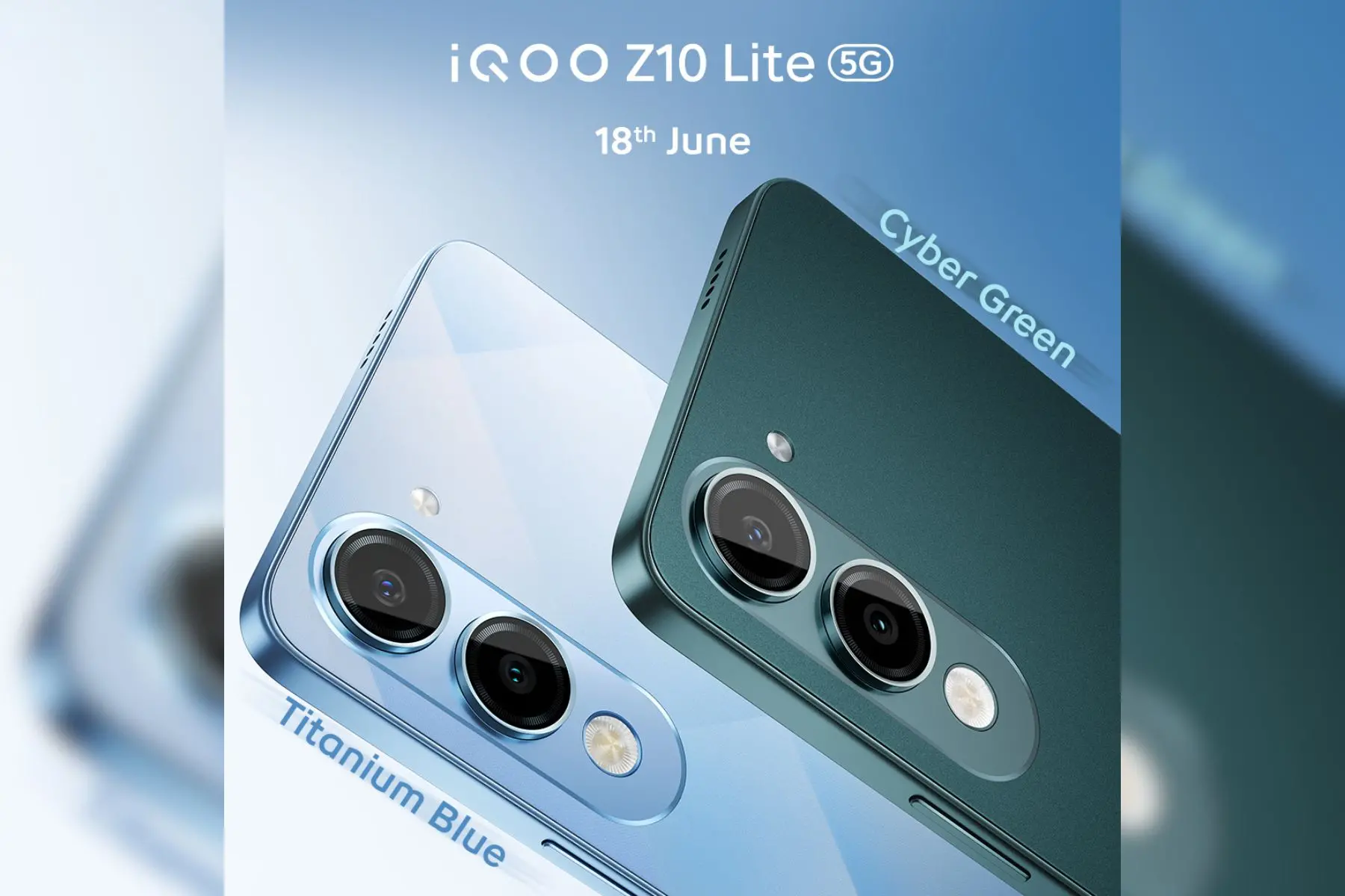 Colour variants of the iQOO Z10 Lite 5G revealed - Titanium Blue and Cyber Green | Photo: X/iQOO