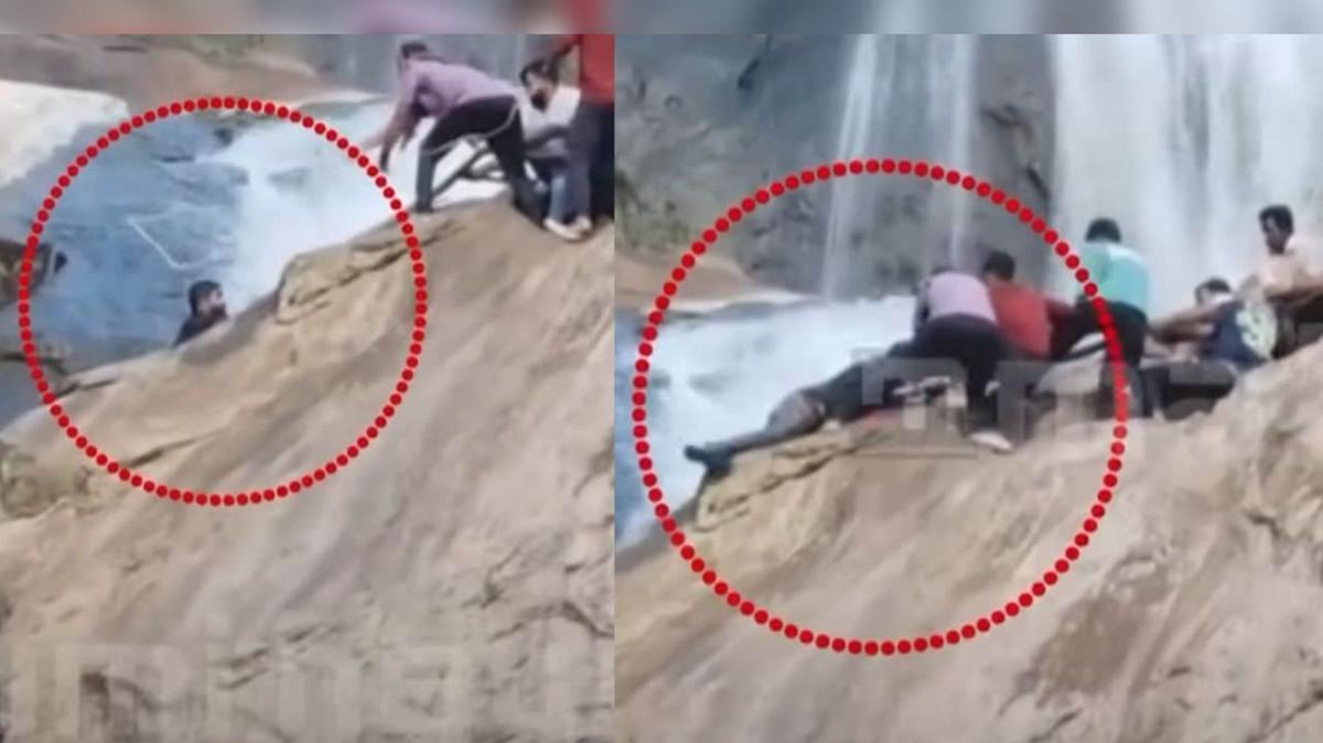 Tourist falls while taking selfie at Idukki waterfall, rescued by ...