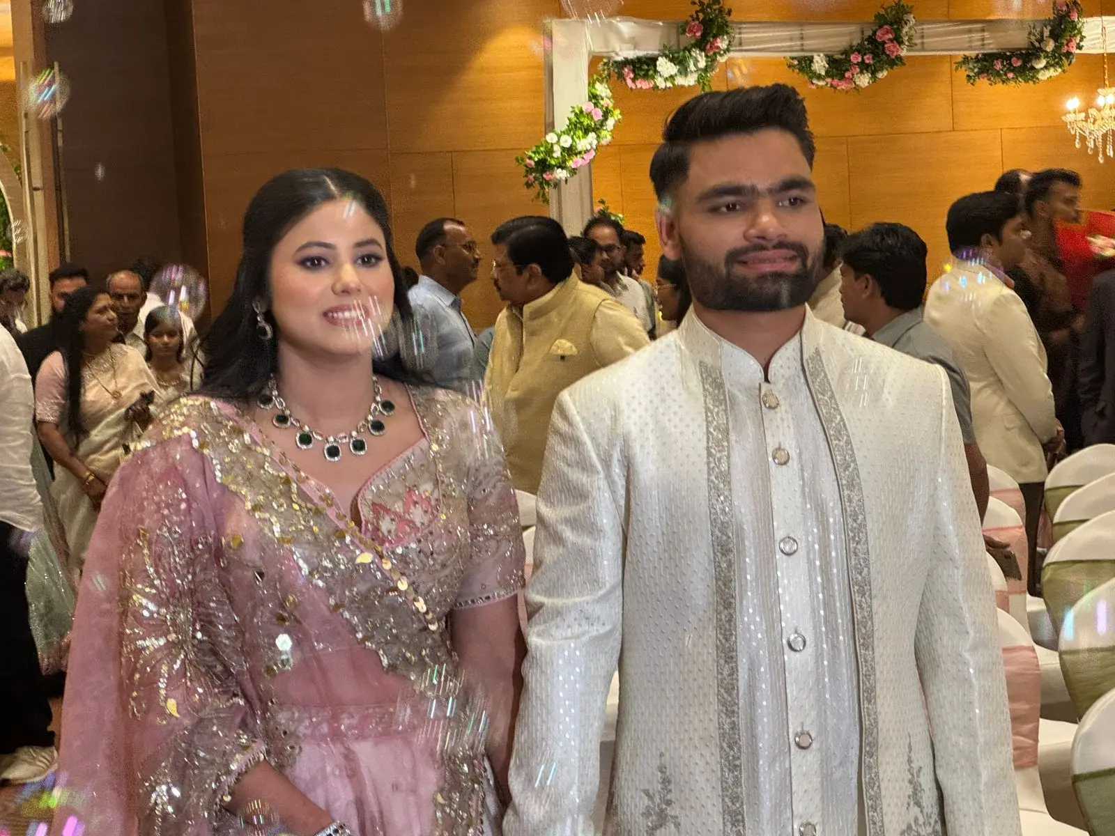 Rinku Singh (Right) and Priya Saroj were introduced through Priya's friend's father, who is a cricketer himself. Photo: X