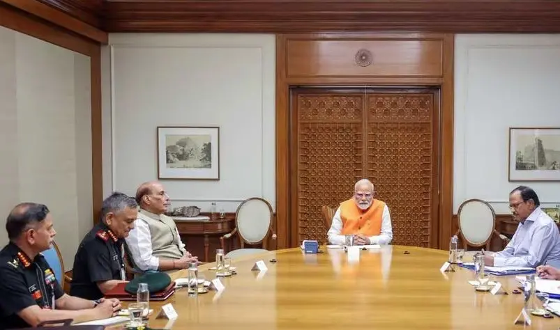 High-level security review meeting held on Tuesday under the chairmanship of Prime Minister Modi | Photo: ANI
