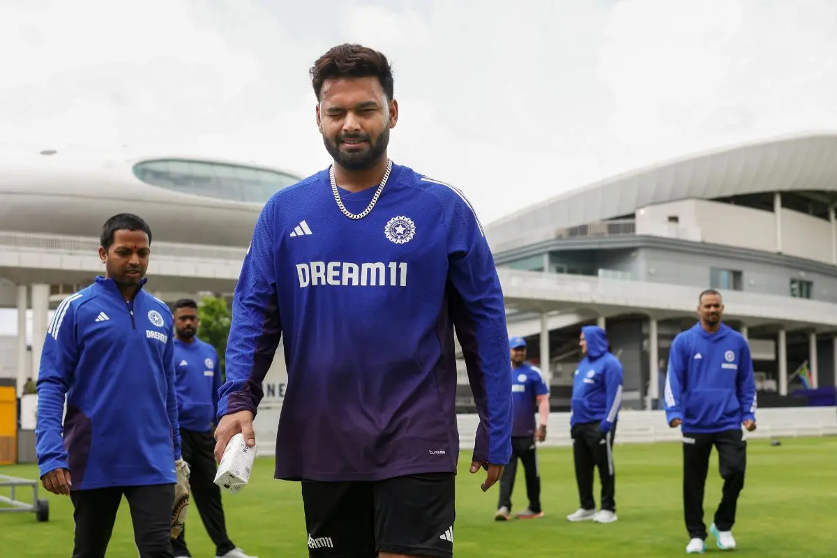 Rishabh Pant during a practice session ahead of the Test cricket match series against England, in UK (Photo: PTI)