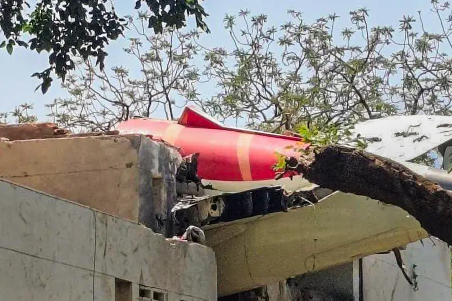 Remains of an Air India plane that crashed moments after taking off from the Ahmedabad airport, Thursday, June 12, 2025 | PTI