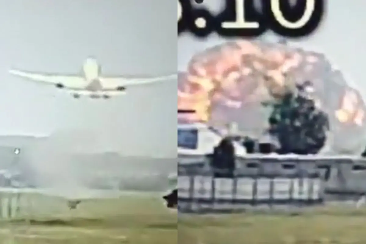 New visual of Air India Boeing 787 Dreamliner crashing