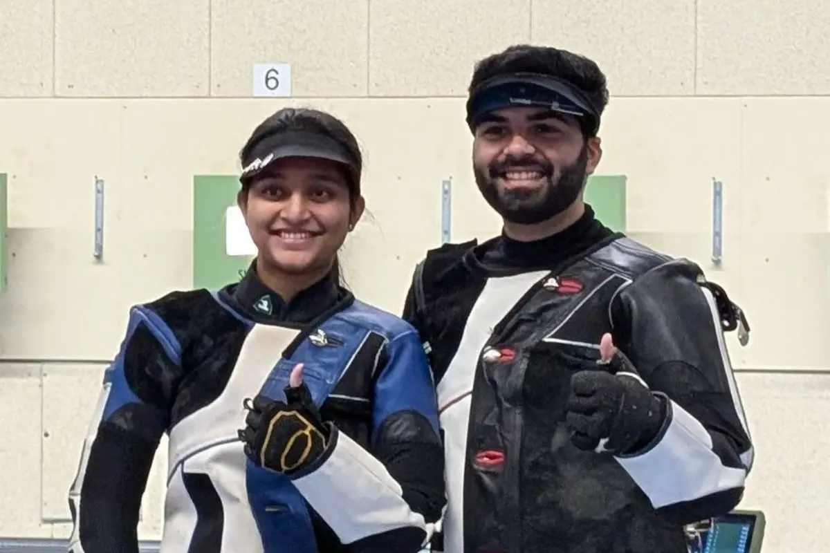 Arjun Babuta and Arya Rajesh Borse clinch gold in the 10m Air Rifle Mixed Team event| AIR News