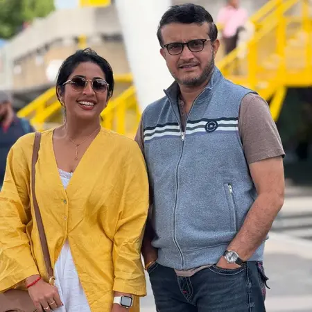 Navya with Ganguly