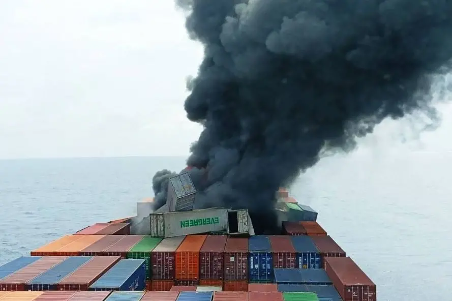 Wan Hai 503 fire: Navy-led operation moves ship to deep sea