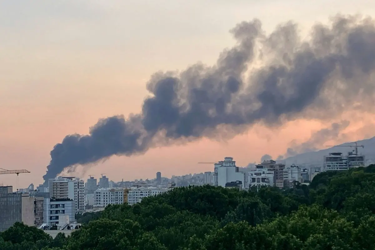 Smoke rises from the building of Iran's state-run television after an Israeli strike in Tehran, Iran (Photo: AP)