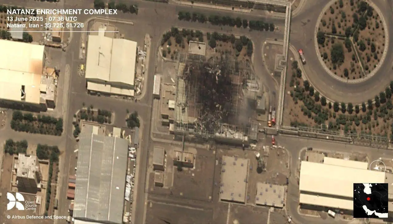 Satellite images of the nuclear facility in Natanz after Israeli strikes