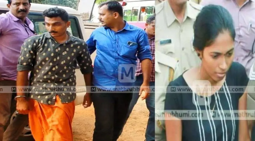ശരണ്യയുടെ കാമുകന്‍ നിഥിനെ പോലീസ് സ്‌റ്റേഷനിലേക്ക് കൊണ്ടുവരുന്നു(ഇടത്ത്). ചിത്രം: ലതീഷ് പൂവത്തൂര്‍