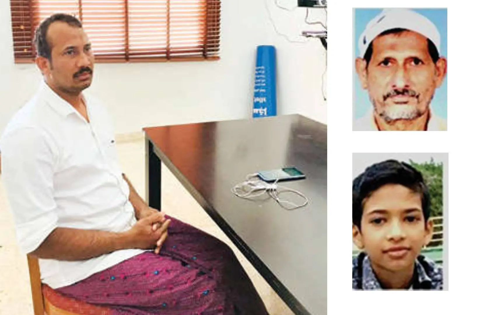മകന്റെയും ഉപ്പയുടെയും മുഖം ഒരു നോക്കു കാണാനാവാതെ അല്ഹയറിലുള്ള തൊഴിലാളി ക്വാര്ട്ടേഴ്സില് കഴിയുന്ന അബ്ദുള് ജലീല്. അലവിഹാജിയും മുഹമ്മദ് ബാസിമും