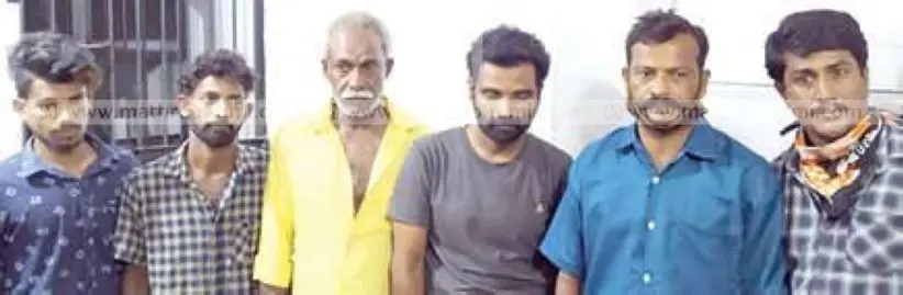 കഠിനംകുളം കേസില്‍ കഴിഞ്ഞദിവസം അറസ്റ്റിലായ അക്ബര്‍ ഷാ, മനോജ്, രാജന്‍, അന്‍സാര്‍, മന്‍സൂര്‍, അര്‍ഷാദ്