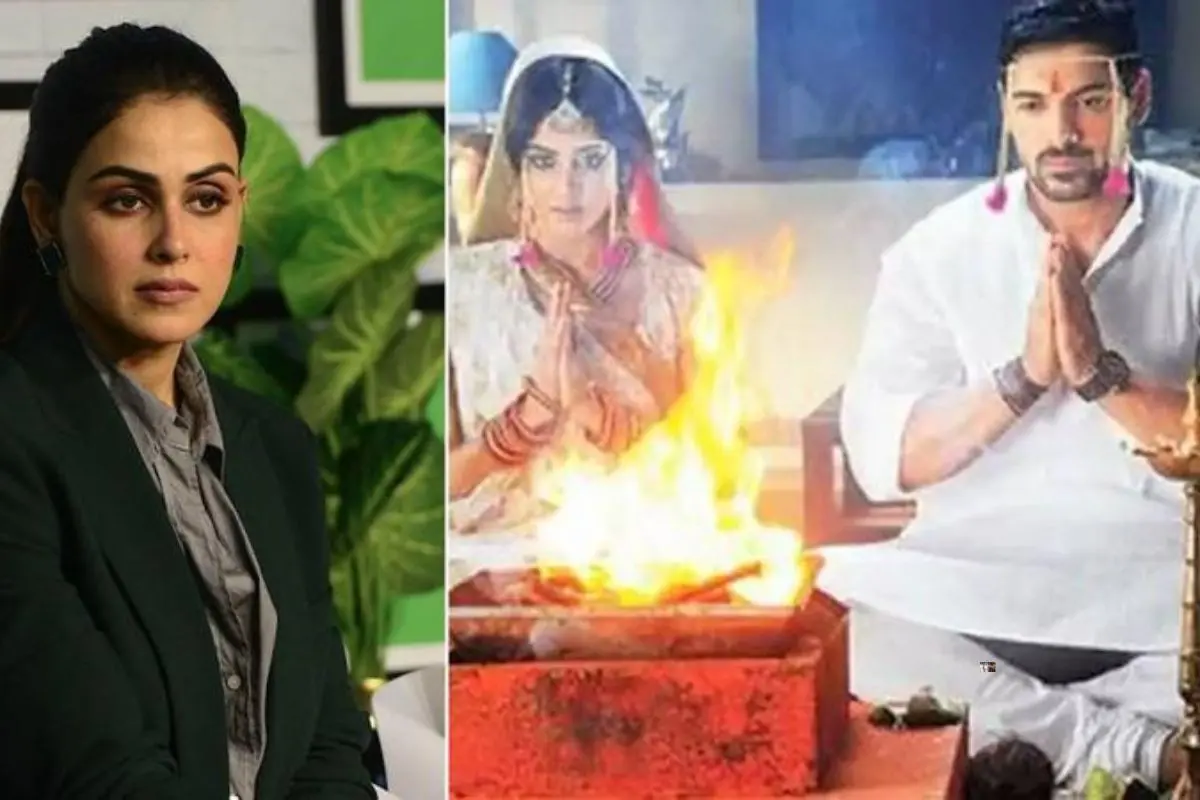 On the right, you can see the picture of John and Genelia that was widely circulated. | Photo: Agencies/Screengrab