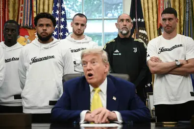 ‘Could a woman make your team?’ Trump’s question to Juventus players triggers awkward White House moment | WATCH