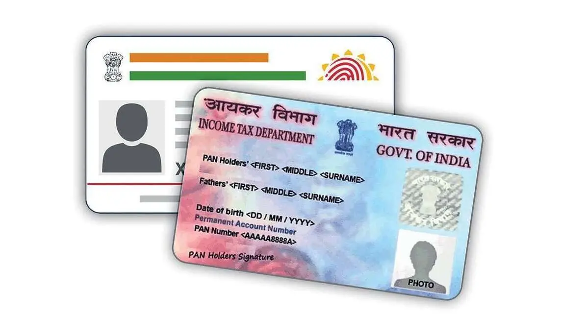 Aadhaar card and Pan card Representative Image