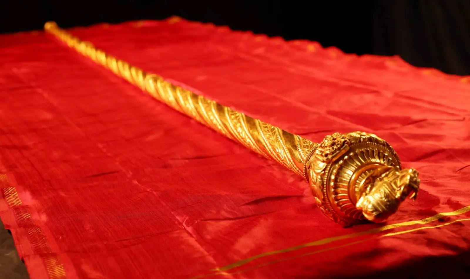 The golden scepter 'Sengol'  in new Parliament building