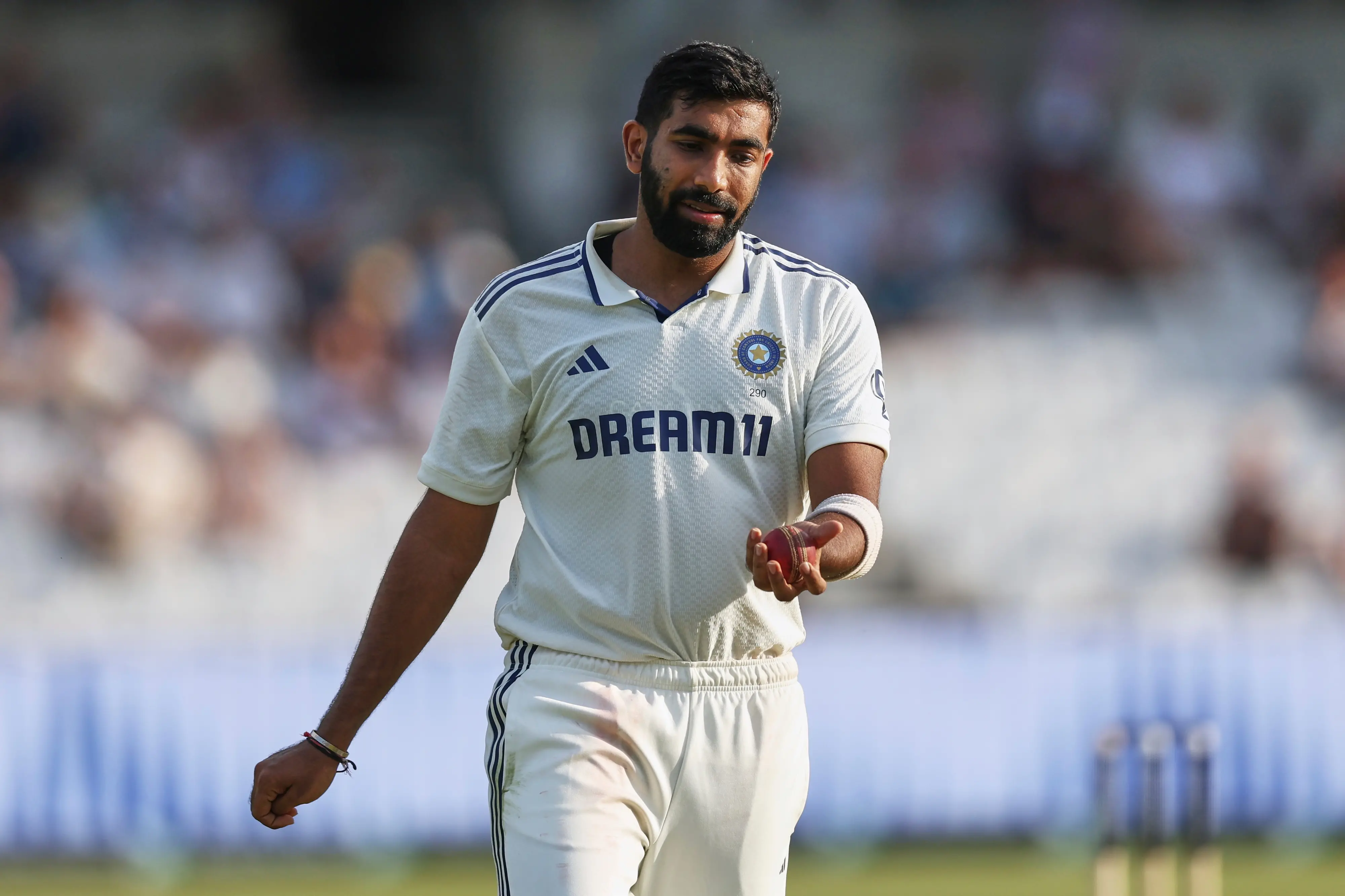 Jasprit Bumrah prepares to bowl on day two of the first cricket test match between England and India | Photo: AP/Scott Heppell