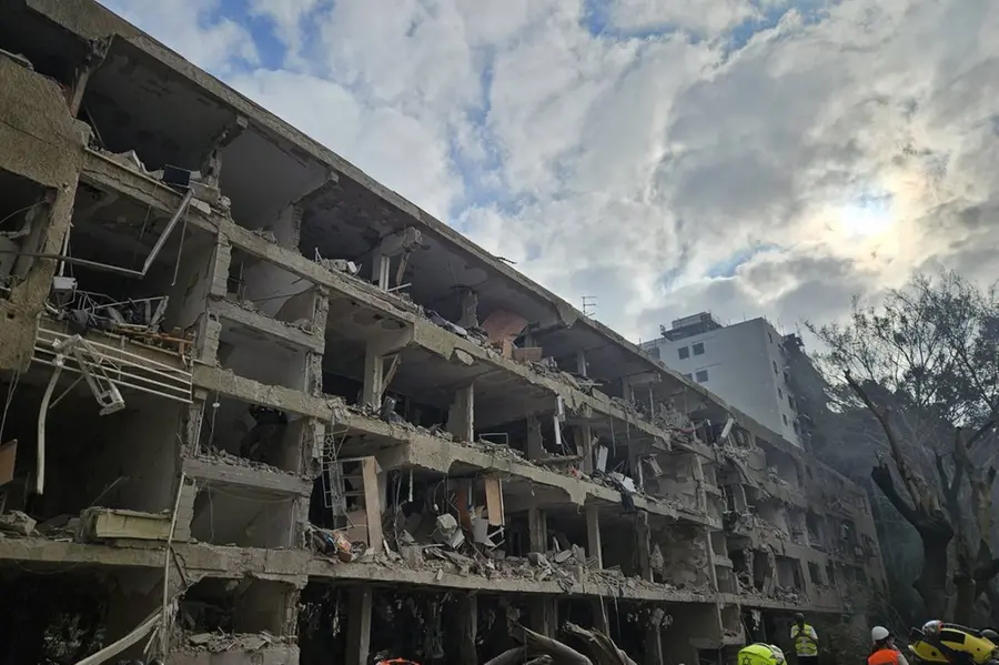 Damage from the Iranian missile barrage